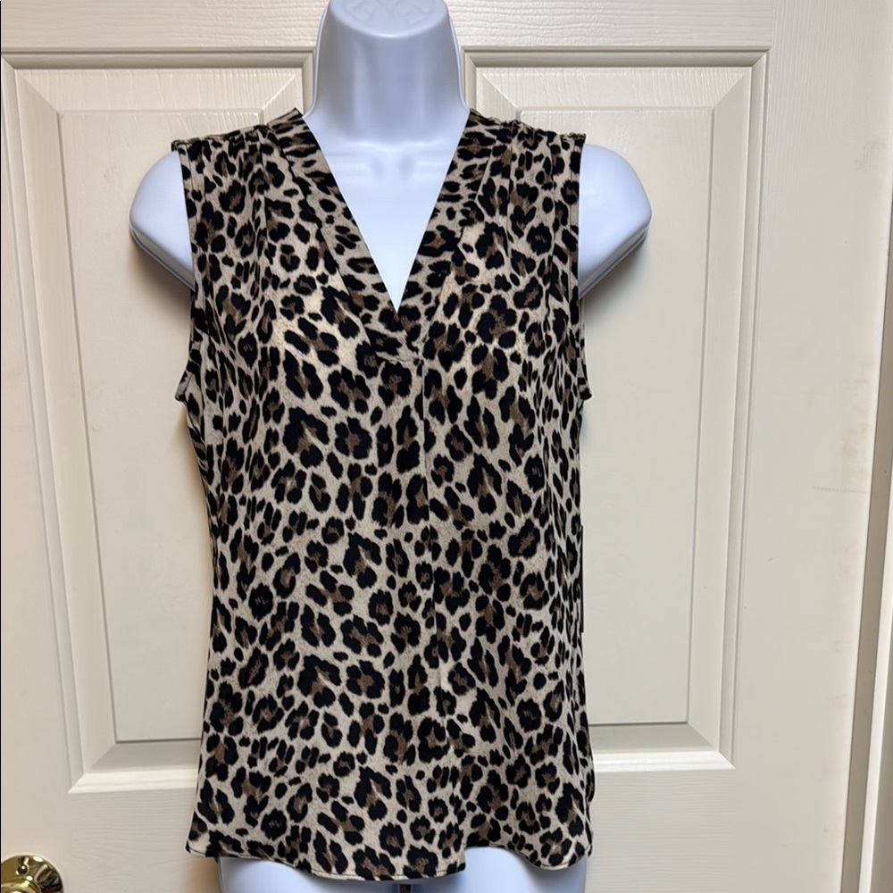 Vince Camuto Leopard Print Sleeveless Top